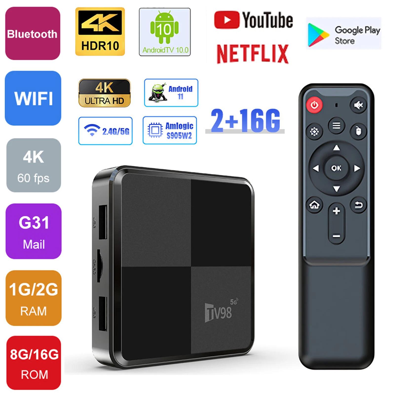 TV 98 ̴ Ʈ TV ƽ, ȵ̵ 11.0 Ʈ TV ڽ, 2.4G, 5G , 4K ̵ ÷̾, H.264  ڽ, TV ù,  Ʃ